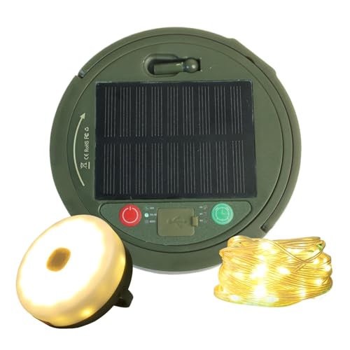 Linterna de camping | Luz de camping 4 en 1 | Lámpara LED recargable | Cadena de luces impermeables | Luz de tienda de campaña al aire libre | Cadena de luces retráctiles impermeables para tienda de