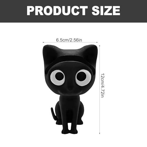 Image of Black Cat Spectacle Holder, Handcrafted Eyeglass for Desk Organization, Unique Showpiece Glass Stand & Wooden Stand Alternative, Single Piece Home Decor Accessory, Glasses Holder Gift Under 200
