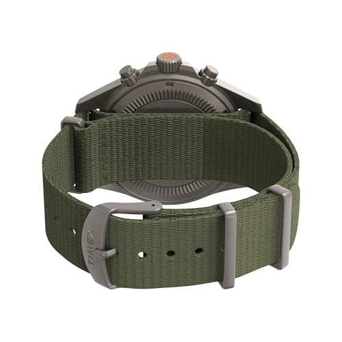 Timex Expedition North Herenhorloge, 43 mm, Groene Band Van Eco-Materiaal, Dubbellaags, Zwarte Wijzerplaat, Gunmetal Case, TW2Y30200 - Afbeelding 6
