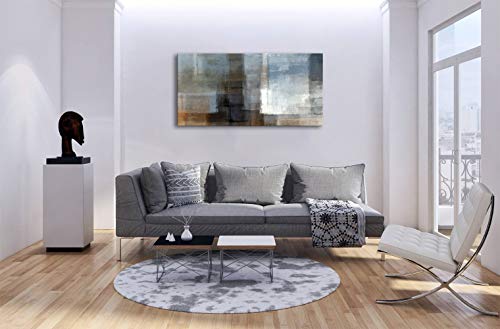 Muolunna A62250 Canvas Prints Abstract Wall Art Print Paintings Grey And Brown Home Decor Stretched And Framed Ready To Hang For Living Room Bedroom And Office Home Kitchen Artwork 20X40Inch #TOP4