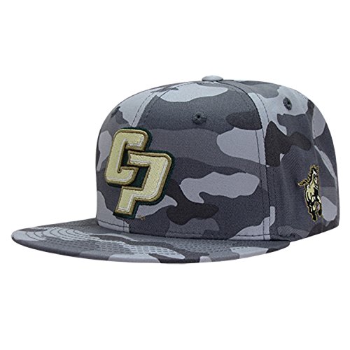 University of Cal State Poly Mustangs NCAA Flat Bill Gray Camo Camouflage Cotton Snapback Baseball Cap Hat