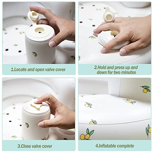 Image of Baby Inflatable Seat for Infant Support Seat Summer Toddler Babies 3 Months Chair for Sitting Up, Baby Shower Chair Floor Seater Gifts with Chair Seat Cute Sofa Learn Stool Training Seat.