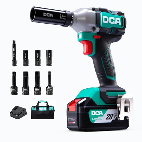 DCA 20V Brushless Impact Wrench with 4.0Ah Battery
