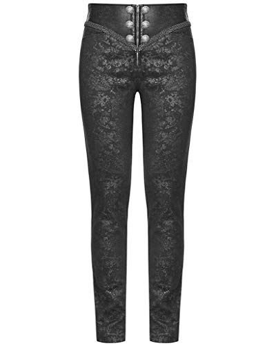 Men's Syndicate Trousers Pants Steampunk Black Brocade Vintage Gothic Victorian