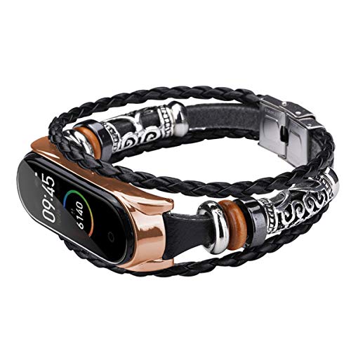 VILLCASE Pulseira de RelÃ³gio Inteligente de Couro Boho Pulseira de Pulseira Inteligente Pulseira de