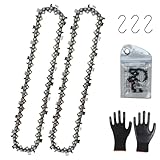 6 Inch Chainsaw Chain for Worx WG320 WG320.9 WG321 WG307 WG308 Chainsaw,fits BLACK+DECKER LP1000 LLP120B,fits CRAFTSMAN CMCCS320D1(2 Chains)