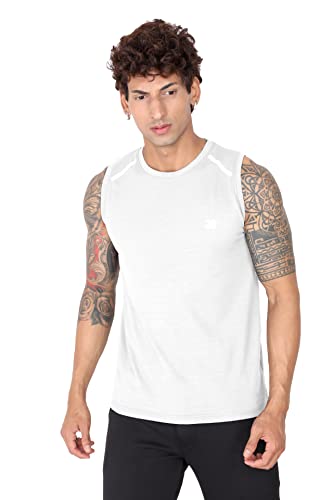 Image of Big Button Mens Dry Fit Stretchable Cut Sleeves Sports Tshirt Tank Top