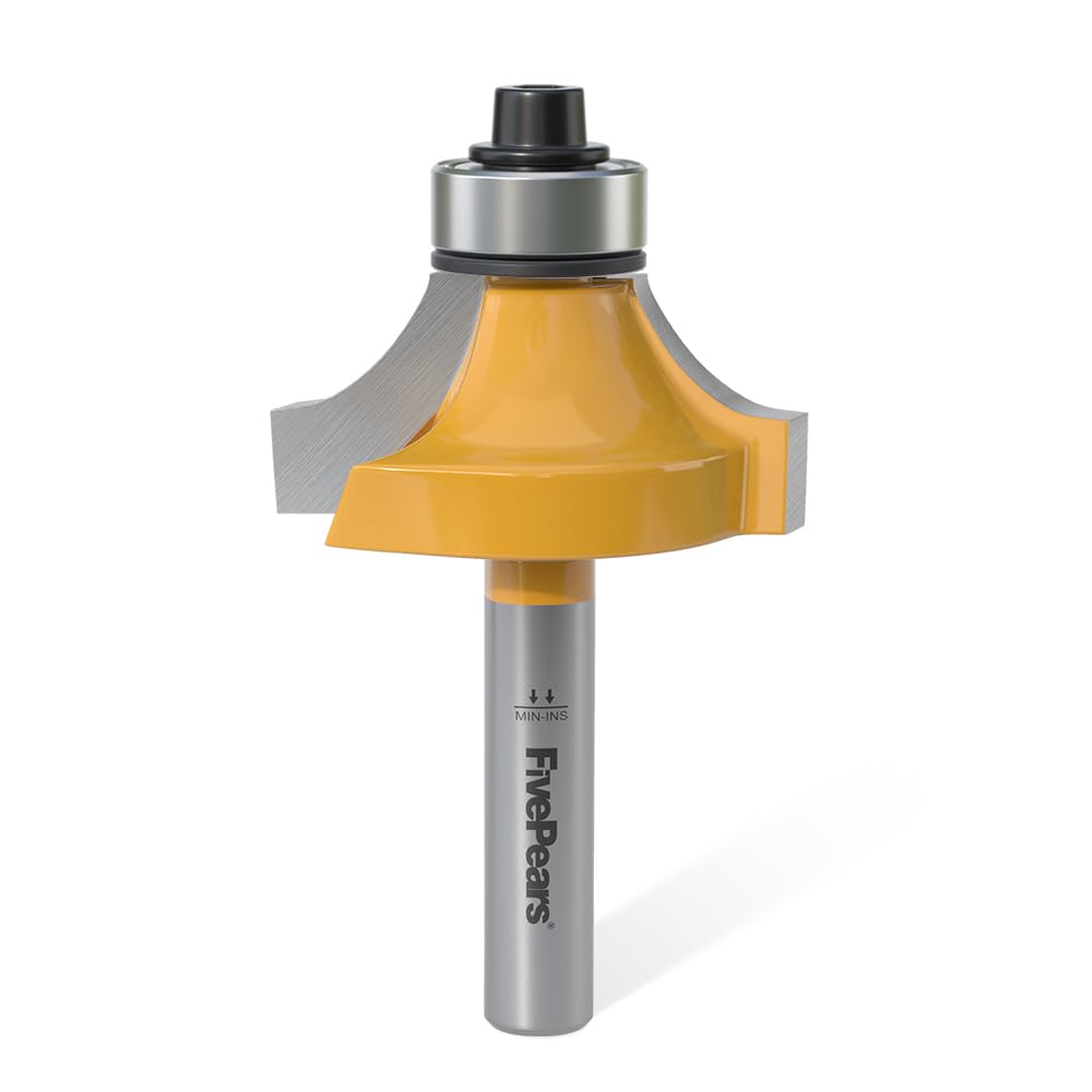 FivePears Roundover Router Bit, Round Over Router Bit for Edging Forming Rounding (5/16" Radius - 1/4" Shank, 1/4" Shank-Y)