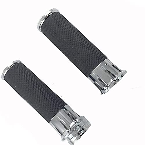 JIAHER バイク グリップ 1インチ オートバイ ハンドグリップ 1ペア 25mm ブラック モーターサイクル パーツ CNC エッジ ハンドルバー グリップ 用 ハーレー スポーツスター 883 XL1200 ダイナ ソフテイル ツーリング バイクグリップ