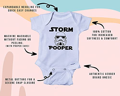 Ink Trendz STORM POOPER TROOPER Themed Baby Onesie® Bodysuit Romper3