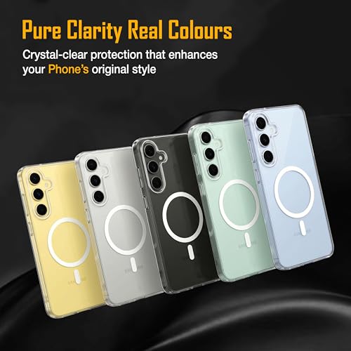 Image of Zapcase Back Case for Samsung Galaxy S24 FE 5G | Slim Lifetime Anti-Yellow Crystal-Clear Cover with Elevated Camera Protection & MagSafe Compatibility | Premium German Polycarbonate | Clear
