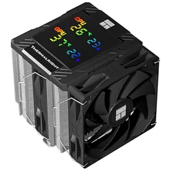 Thermalright Peerless Assassin 120 Digital Black CPU Cooler Air with 6X6mm Heatpipes, Magnetic Display Board Top Cover,Heatsink CPU Cooler, for AM4/AM5 and Intel lga1700/1851/1150/1151/1200