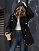 Vancavoo Winterjacke Damen Wintermantel Warm Gefüttert Winterparka Winter Jacket Mäntel Verstellbarer Kordelzug Parka Kapuzenmantel Frauen mit Kapuze,Schwarz,M