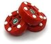 Crossbar Inline Hockey Pucks – 3 Pack – 6 Slider Dot Design for Fast Glide – Crosshatch Feel Like Real Ice Pucks – for Street, Roller & DEK Hockey (RED)
