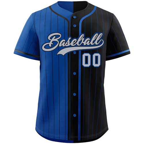 Custom Stripe Baseball Jersey Personalized Pinstripe Softball Shirt Stitched Name Number for Men Women Youth