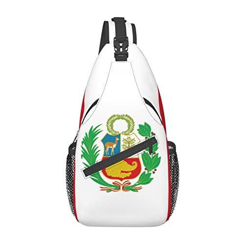 Morrales bandolera con diseño de la bandera de Perú unisex miniatura 2