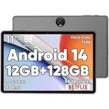 aiprotablet Tablet 11 inch, Android 14 Tablet, 12GB(6+6) RAM 128GB ROM (1TB TF), Tablet with Case, 8000mAh 2.4Ghz/5Ghz WiFi, FM, GPS, Bluetooth 5.0, Dual...