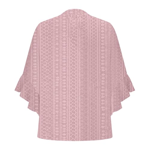 summer tops for women2025 floral graphic v neck 34 sleeve shirts casual button down shirts flowy ruffle sleeve tops