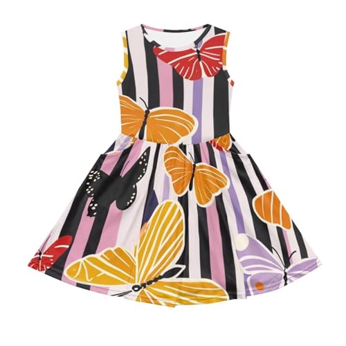 Cute Animal Dress for Girls Sleeveless Loose Fit Summer Dresses with Pockets Swing Sundress