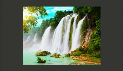 Murando Carta da parati Cascata Paesaggio 150x116