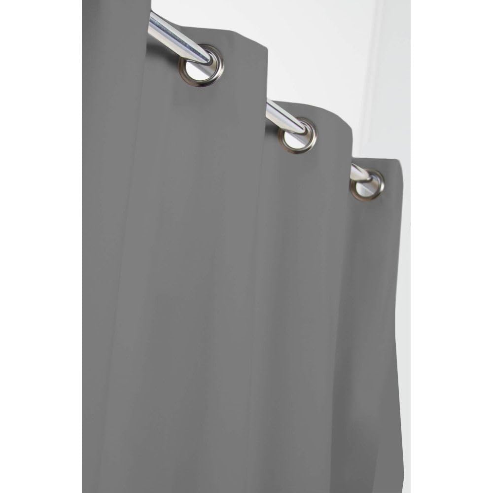 Moondream Rideau Occultant Total, Protection Lumière 100% Opaque, Tissu Enduit, Oeko-Tex, Dream Gris - Stratus, 135 x 250 (LxH) cm, Œillets (1 Rideau)