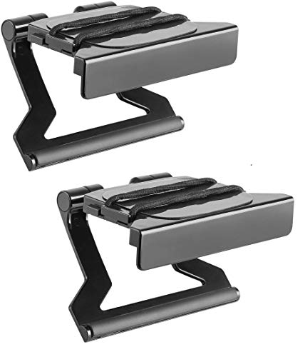 Mount Plus MP-APM-03-01 Top Shelf TV 5-inch Wide Flat Panel Adjustable Clip Mount Holder for Streaming Device, Media Boxes, Speakers and Mount Made for Apple TV (2 Pack 5 Inch)