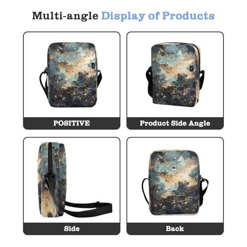 messenger bag cute shoulder bag men Shoulder Handbags Adjustable Strap for Travel Travel- Clouds Black White Yellow4