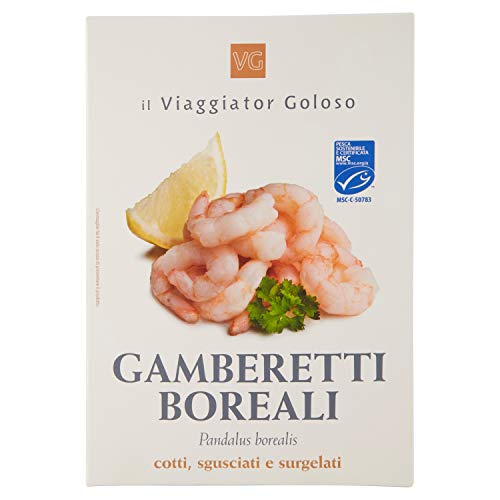 il Viaggiator Goloso Gamberetti Boreali Cotti Sgusciati, 200g (Surgelato)