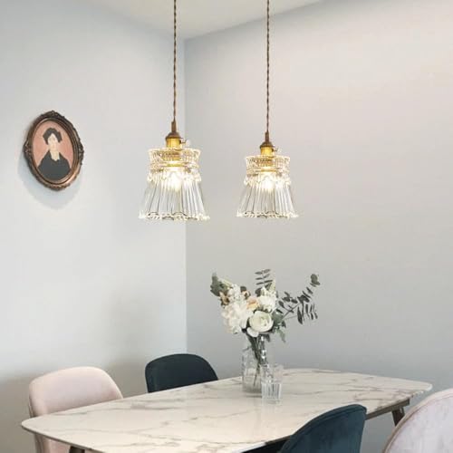 Lámpara colgante estilo industrial con casquillo E27 de cristal 6
