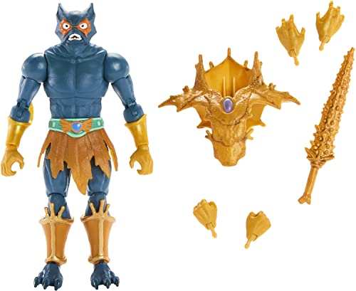 Masters of the Universe Masterverse Action Figure Mer-Man, Deluxe Collectible with Sword, Swappable Hands and Chest Armor