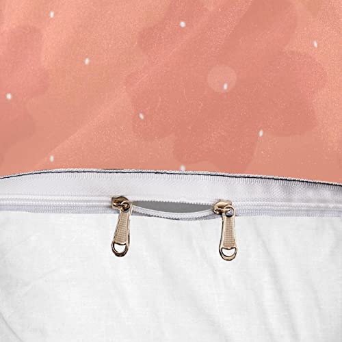 Housse de couette lapin floral et 2 taies d'oreiller | Parure de lit douce