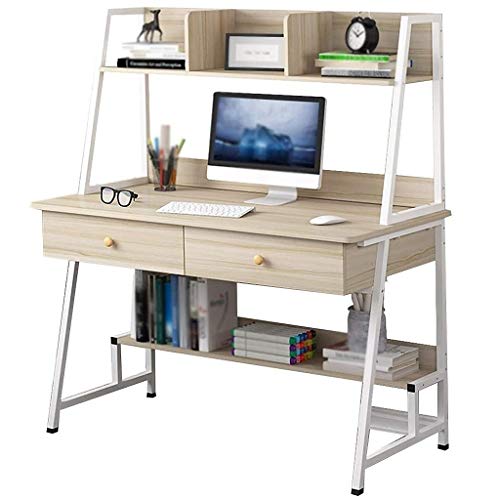Computer Arbeitsplätze, Stahlrahmen-Desktop-PC-Laptop-Schreibtisch Aus Holz Mit Ablagefach, Arbeitszimmertisch Für Das Arbeitszimmer Im Büro,