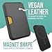 Smartish MagSafe Wallet - Side Hustle - Vegan Leather Slim Detachable Magnetic Card Holder Qi2 Certified iPhone MagSafe Wallet for Apple iPhone 17/16/15/14/13/12 Models - Black Tie Affair