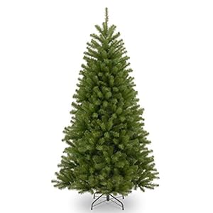 National Tree Company Artificial Full Christmas Tree, Green, North Valley Spruce, Includes Stand, 7.5 Feet
