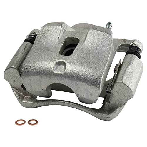 Image of TRQ Front and Rear Brake Caliper Set Zinc Coated Brackets Hardware Compatible with 2003-2008 Honda Pilot