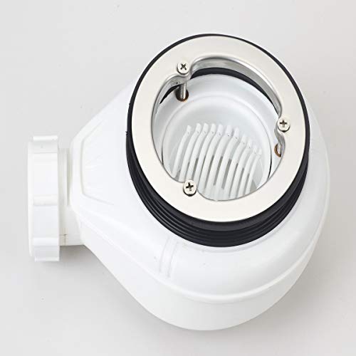 Duschwanne aus hellgrauem Marmorharz mit RELAX-Stein-Beton-Effekt - 90x190 – Bild 8