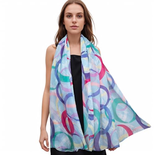 RIIQIICHY Scarf for Women Fashion Scarf Floral Print Scarves for Women Lightweight Spring Summer4