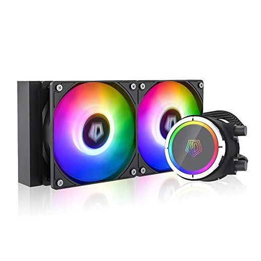 ID-COOLING ZOOMFLOW 240X ARGB CPU Water Cooler 5V ARGB AIO Cooler 240mm CPU Liquid Cooler 2X120mm RGB Fan, Intel 115X/1200/2066, AMD AM4/AM5