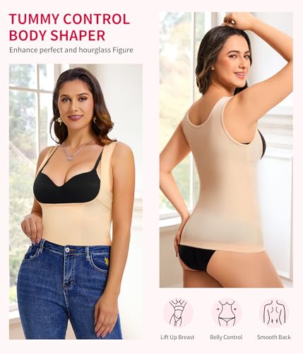 Gotoly Women's Waist Cincher Tummy Control Shapewear Compression Vest Invisible Body Shaper4