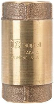 Campbell 1 in. FIP X 1 in. FIP Red Brass Spring Check Valve