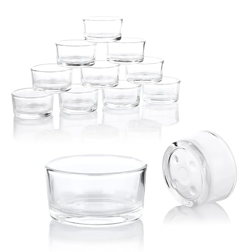 Nordstern Teelichtgläser 18er Pack - Kleine Glas Teelichhalter als...
