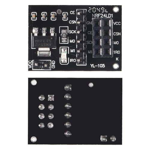 Image of Robocraze Socket Adapter Breakout Board NRF24L01 8 Pin with 3.3V Voltage Regulator | Wireless Transceiver Module Adapter Compatible with Arduino | Easy Interface Board for RF Communication Projects