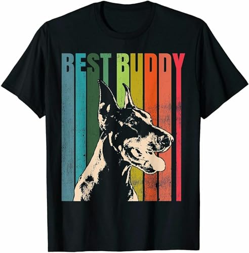 Vintage Doberman Pinscher Men T-Shirt Funny Tee Gift Trend for Men