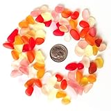 Sea Glass Beads / Beach Glass Beads For Jewelry Making ( Small Size / 8-12 mm, Multicolored Red Yellow Orange Golden Pink Mix, Not Drilled ) (150 pieces)