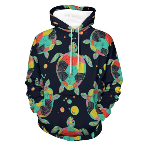 Sweat à capuche manche longue UMENG de couleur tortue coupe unisex S