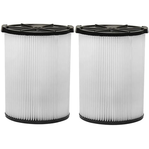 2 Pack VF4000 Replacement Filter for Standard Wet and Dry Vacuum Cleaner Filter, for RIDGID Shop Vacs Wet Dry 5-20 Gal, 6-9 Gal Husky Vacuum,WD5500 WD0671 RV2400A RV2600B Vac,Shop Vacuum 17816 9-17816 Cover