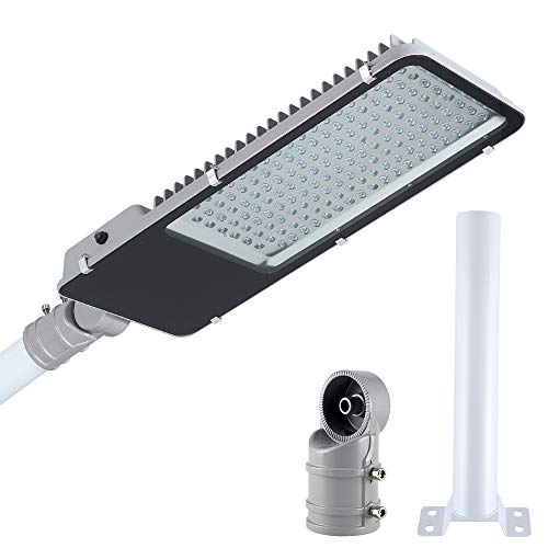 One-Day Sale: Up to 80% Off 150W LED Street Light Outdoor, Dusk to Dawn Security Light with Mounting Arm, 6000 Lumens, 6500K, Waterproof, for Parking Lot, Garage, Barn, Pathway, Yard(Not Solar Powered)