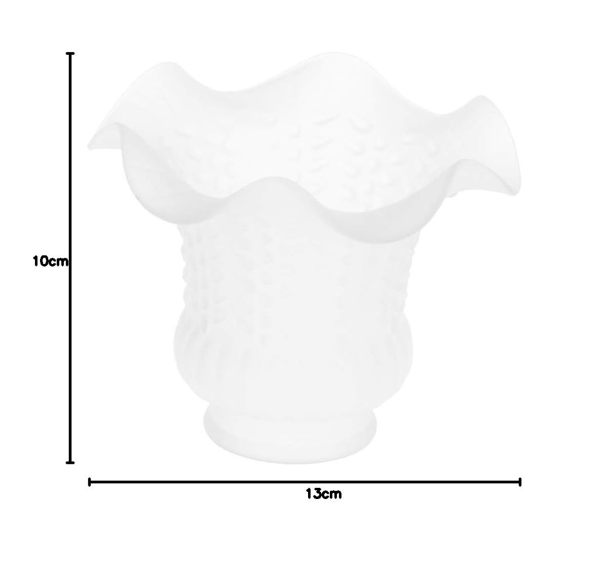 joyMerit 2pc Tulip Bell Shape Vintage Frosted & Clear Glass Lamp Shade Replacement
