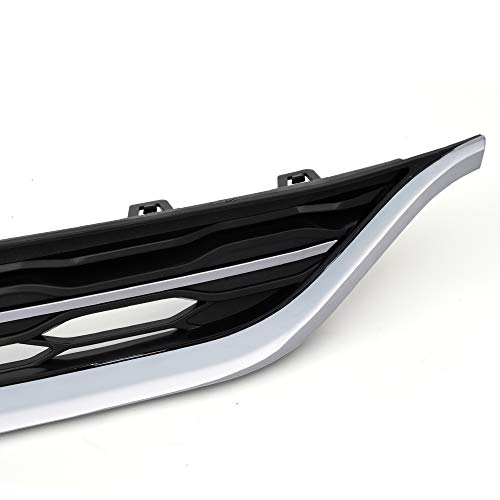 Chrome Front Bumper Upper + Lower Grille Assembly Compatible For Chevy Malibu 2016-2018 ABS Honeycomb Mesh Grille Replacement