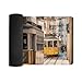 Lisbon Tram Desk Mat Non-Slip Laptop Writing Pad Large Keyboard Mousepad with Rubber Base 23.6